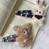 Plush Rabbit/Bear Shape Hair Clip Spring Summer Headwear for Woman Girls Bangs Taking Photo Shopping Travel Anti-Slip