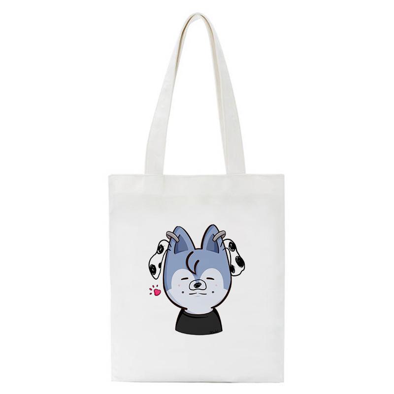 תיק צד קנבס Skzoo של Stray Kids - תיק יד אופנתי לסטודנטים