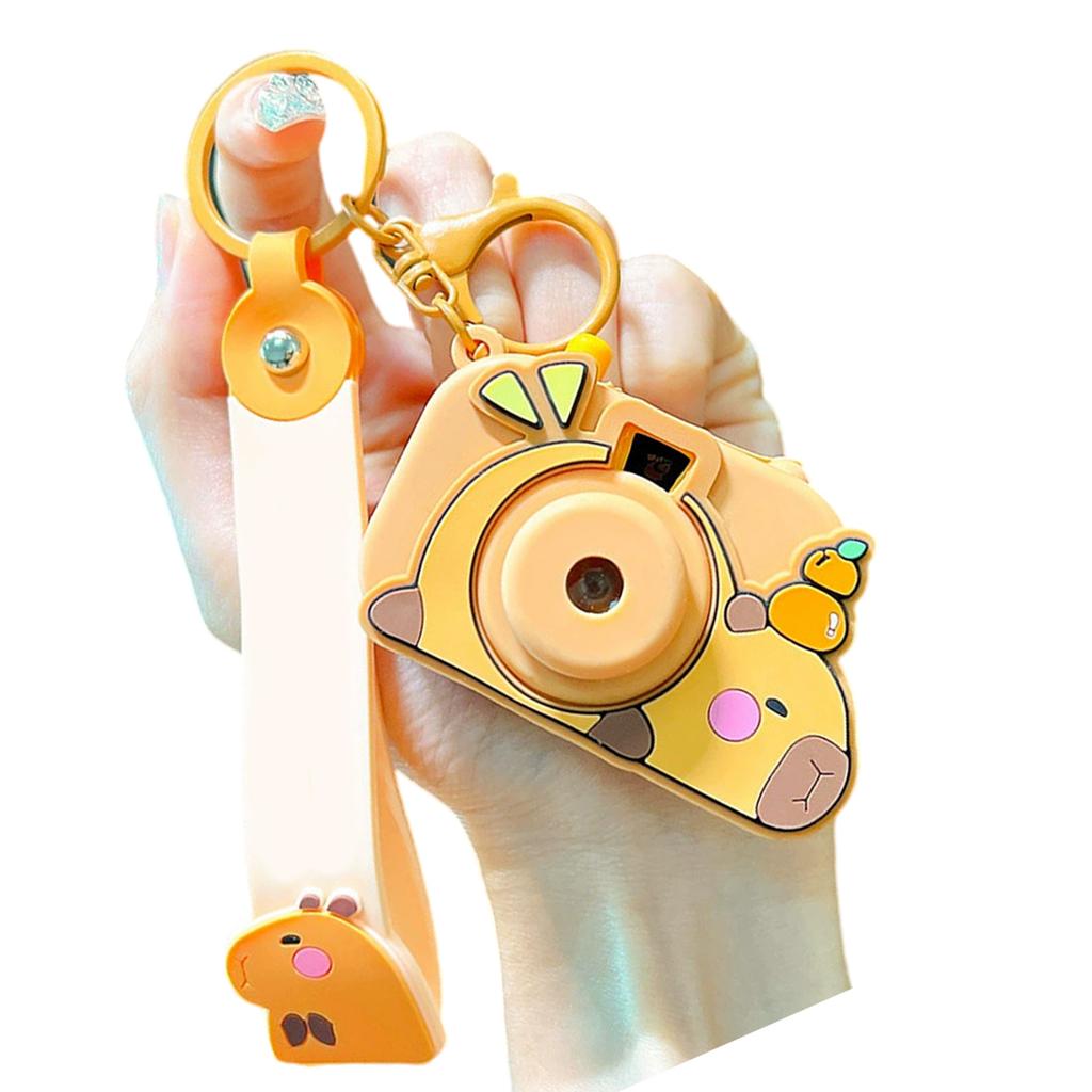 Creative Capybara Camera Keychain Feature Projection Fun Design Multiple Color Bag Hanging Decoration Accessory Gift