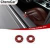 2x Door Lift Bolt Lock Pin Trim For Dodge Challenger 2014-  Red Carbon Fiber