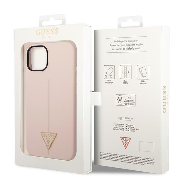 Guess Guhcp14Msltgp Iphone 14 Plus / 15 Plus 6.7 Różowy/Pink Hardcase Silicone Triangle