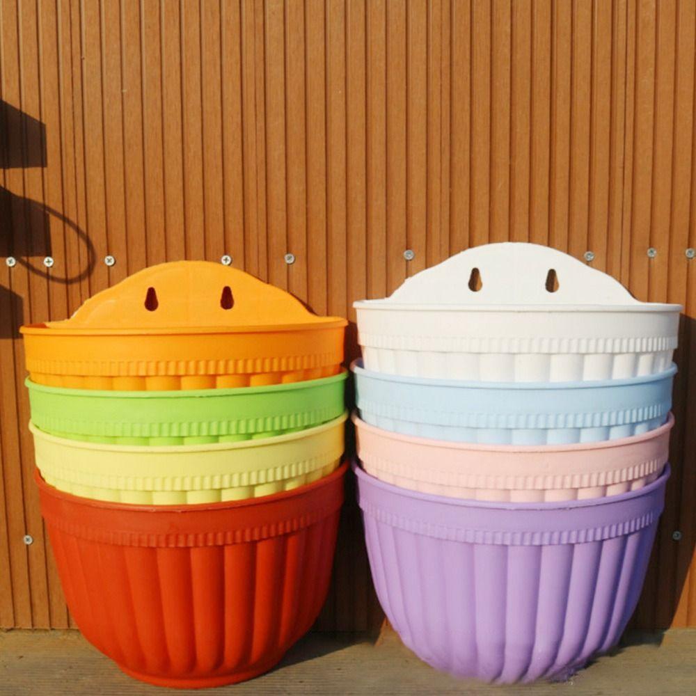 Colorful Flower Pot Semi-circular Succulent Hanging Gift Plant Holder Home Garden