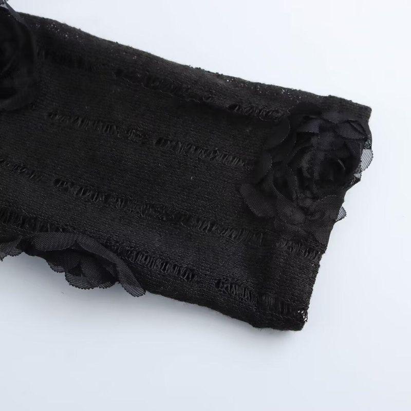 Kaslead New Arrival Women's Clothing Fashion Style Fashion Minimalist Three-Dimensional Flower Perspective Temperament Long Dress