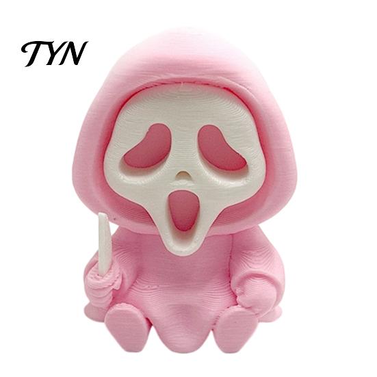 Compact Skull Model for Collection Halloween Ghost Statue, Cartoon Skeleton Sculpture, 3D Printed Textures Handmade Atmosphere Props Horror