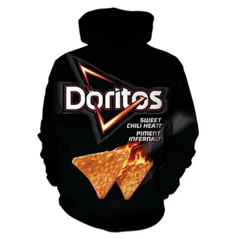 Φθινοπωρινό Φούτερ Παιδικό Doritos Snack Ανδρικό Αστείο Γραφικό Πουλόβερ Ενηλίκων Καθημερινά Ρούχα με Κουκούλα Μόδα για Αγόρια Κορίτσια Επάνω Παλτό