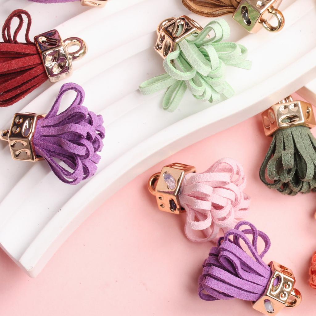 10 buc. ciucuri cu franjuri, materiale din aliaj de catifea lucrate manual, pandantiv de 25 mm, cercei, bijuterii, accesorii coreeană