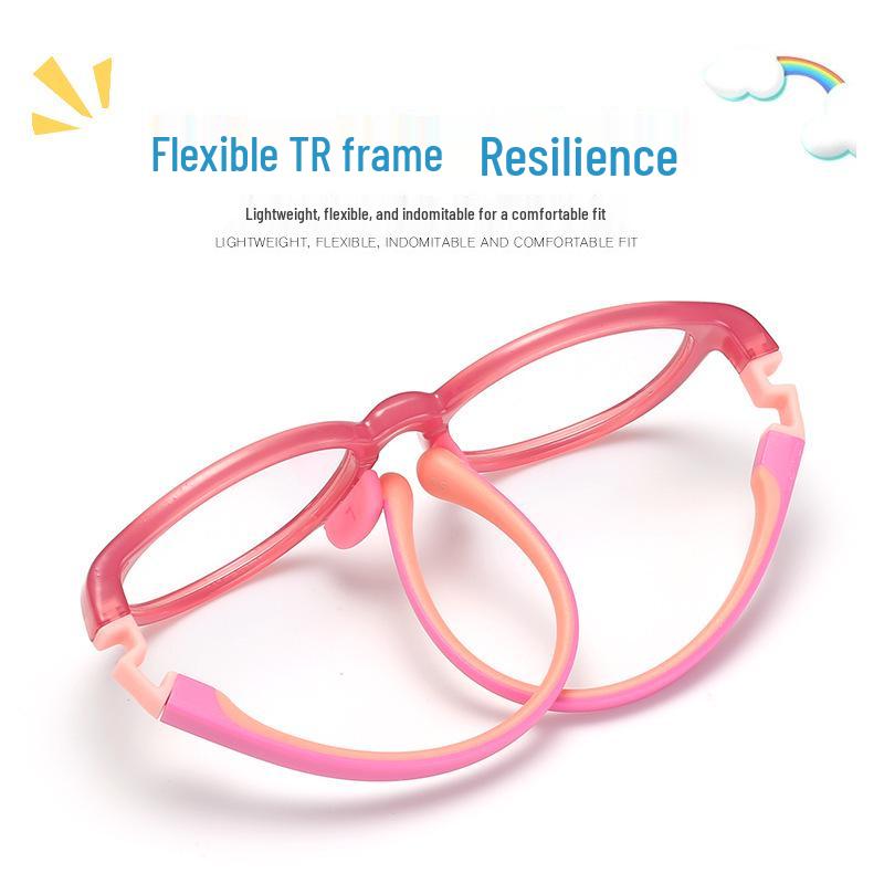 TR Dětské protiskluzové silikonové brýle: Módní brýlové obroučky blokující modré světlo 9109
