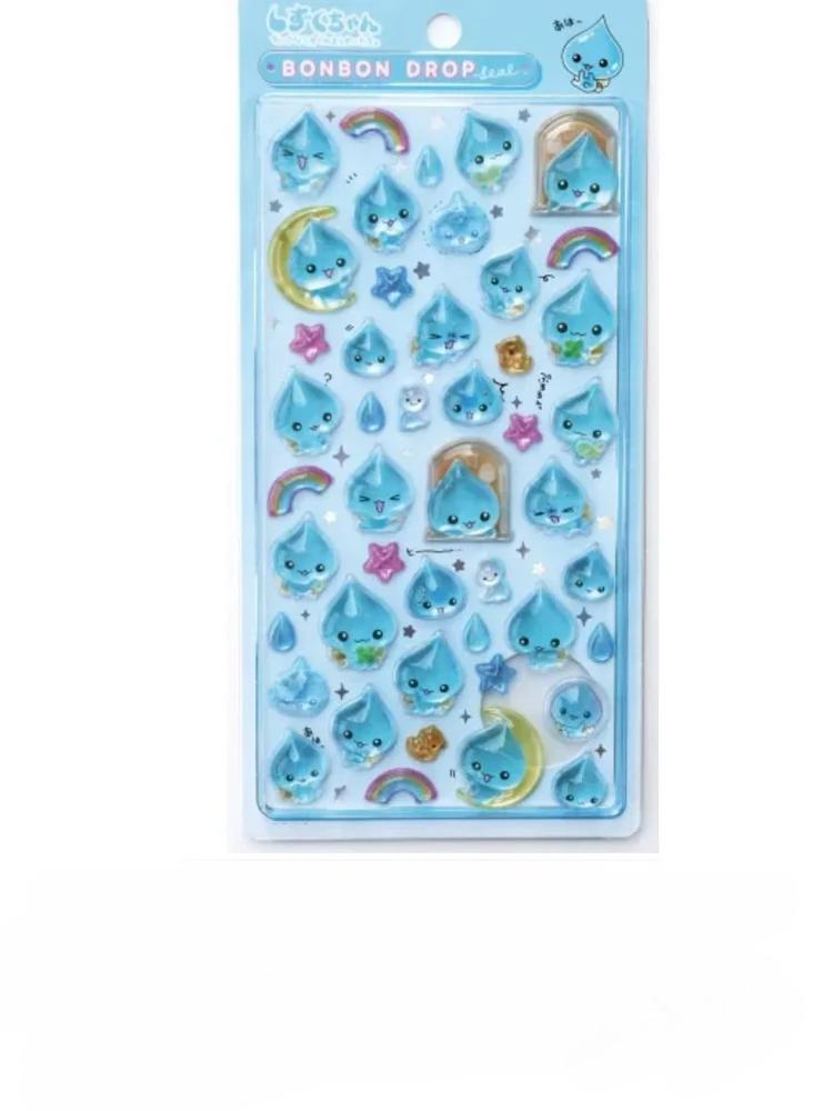 Not Original Small Water Drop 3D Crystal Stickers Cute Sparkling Powder Raindrop Lord Crystal Drop Glue Diy Decorative Stickers
