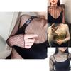 Women Mesh Top With Nylon Fabric Long Sleeve Sheer Lace Shirt For Spring Summer Fashion