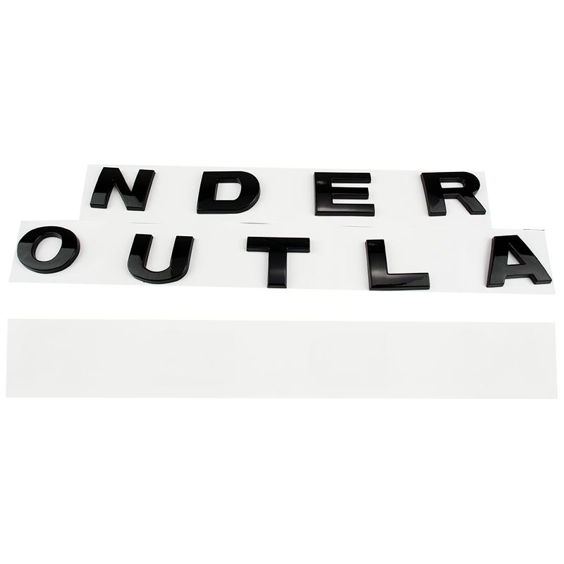 Car 3D ABS Letters Logo Decals Sticker Emblem For OUTLANDER 2023 2024 2025 Car Head Hood Alphabet Emblem Badge Stickers