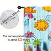 2pcs, Spring Summer Curtains Crayon Art Art Digital Print Drapes Fabric Versatile All Use for Bedroom, Kitchen, Office & Living
