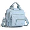 Mini Zaino in Nylon da Donna, Borsa a Tracolla Leggera con Tasche Multiple
