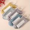 5 Pairs Women's Striped Socks, Solid Color Mid-Calf Versatile Spring Autumn Winter Models, Double-Needle Thickened Simple Solid Color Long Socks