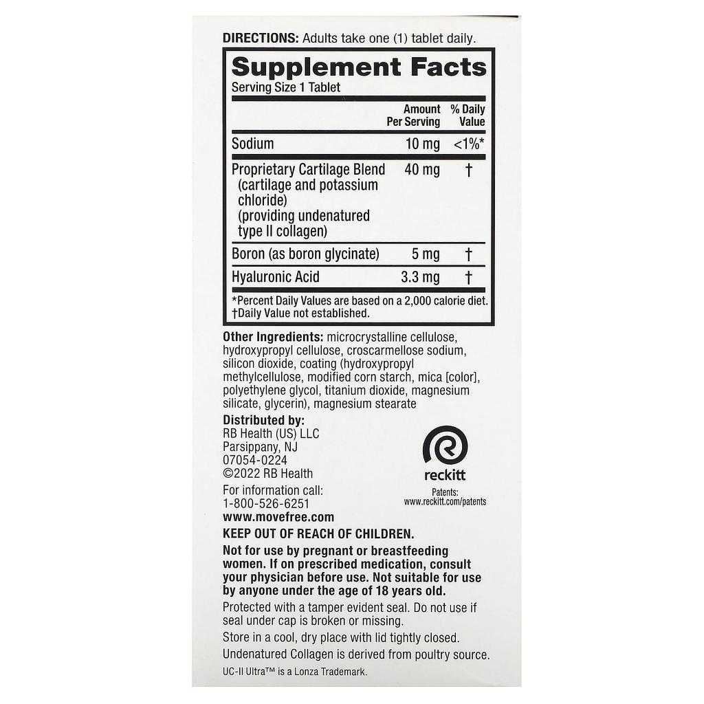 Move Free Joint Health, Ultra, Trippelverkande, Dragerade tabletter 64 tabletter