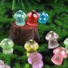 Colorful DIY Luminous 3D Mini Mushroom Jewelry Accessories for Creative Micro Landscape Landscaping