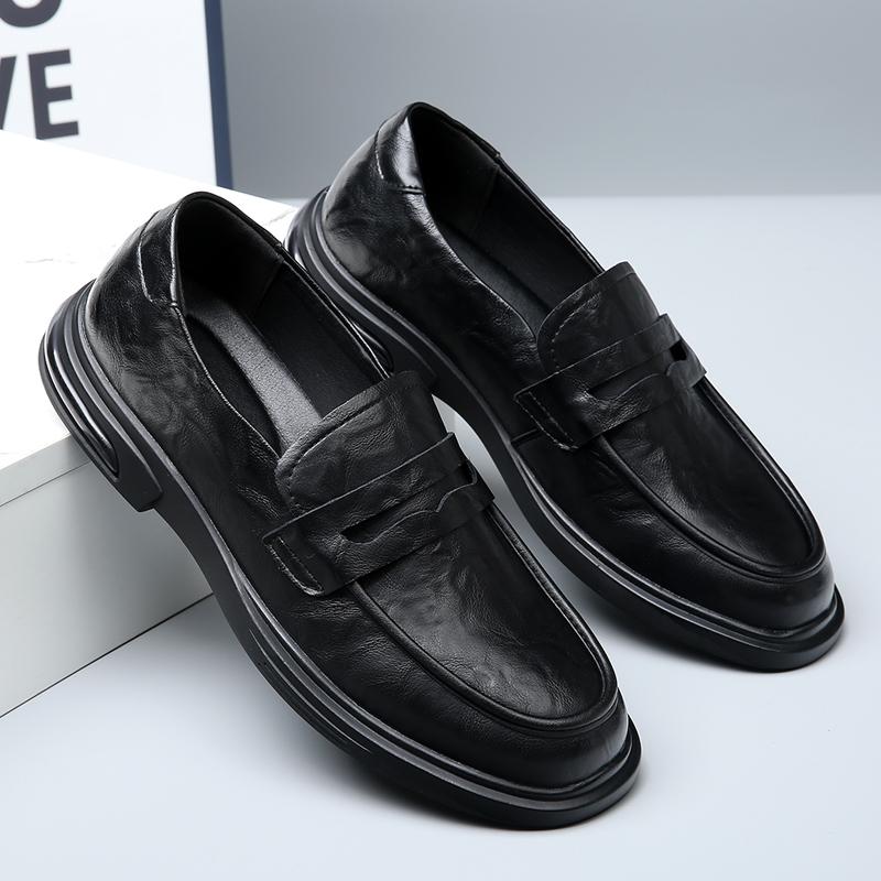 Fashion Slip-on Business Shoe Wedding Footwear Man Breathable Drive Flat Luxury Brand Men's Loafer Shoes High Quality Leather Shoes