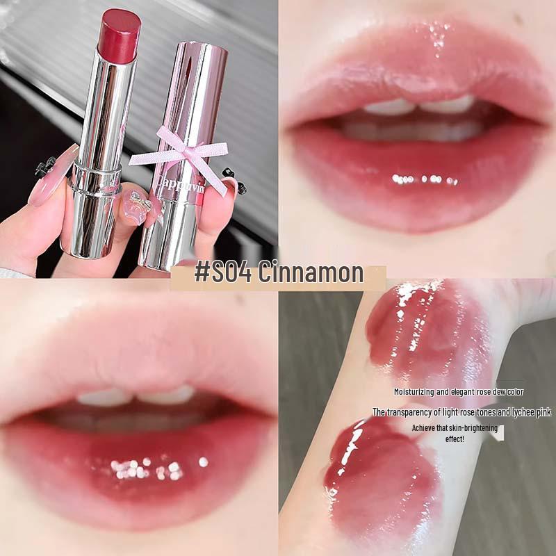 CAPPUVINI Dewy Essence Lipstick: Lightweight, Translucent, Brightening Glass Finish for a Fresh, Student-Friendly Look.