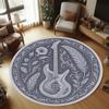 Runder Gitarrenteppich Rutschfest Waschmaschinenfest Teppich Kinderzimmer Runde Teppiche Wohnzimmer Fußmatte