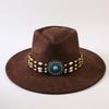 Beliebter europäischer und amerikanischer Stil Wildleder-Zylinderhut mit breiter Krempe, klassischer Mode-Western-Cowboyhut für Herren und Damen
