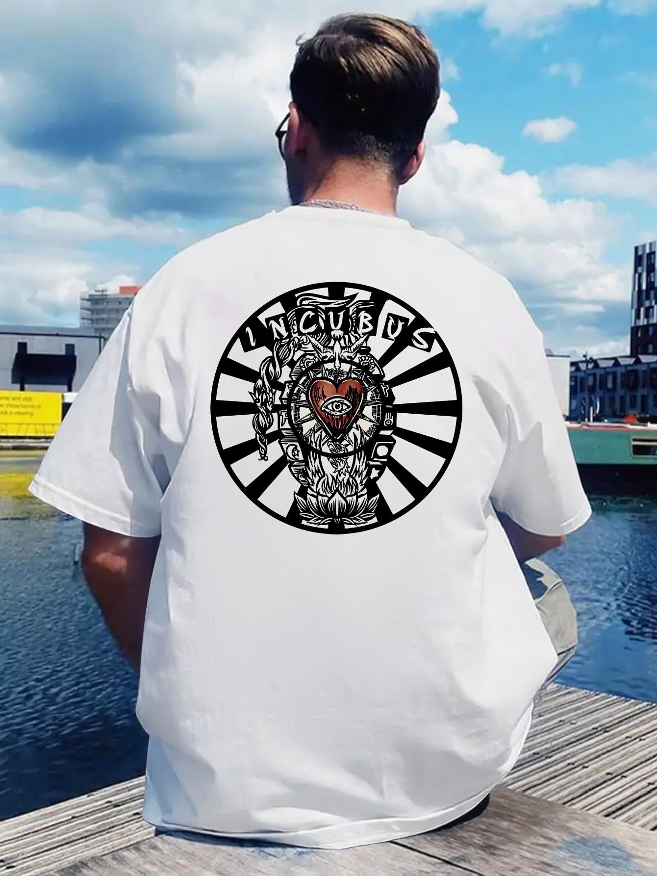 Retro Rock Band Print T-shirt L
