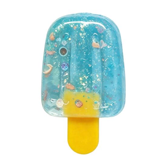 xiaobudian Glitter Ice Stick Squeeze Toy, Stress Relief Simulation Cream Sensory Slow Rising Lolly Fidget Toy for Kids Adults