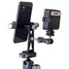 Cellphone Tripod Mount, Smartphone Tripod Mount Adapter Aluminum with Cold Shoe, 360 Cellphone Stand Holder Clamp