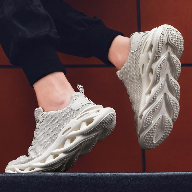 Fashion PARZIVAL New Running Shoes Fashion Design Sole Breathable Knit Men's Sneakers Comfortable Outdoor Tenis Sports Walking Shoes