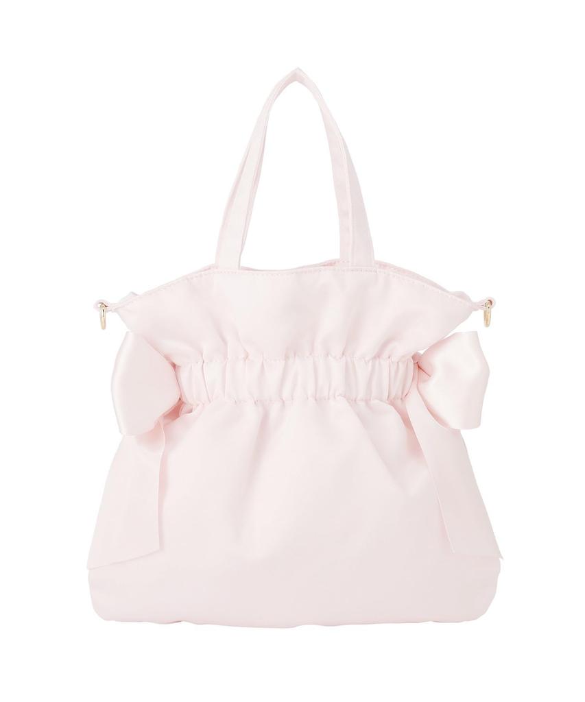 Maison de FLEUR Double Ribbon Tote Size Tote Bag 08001386100 2-Way Bag, Navy, F,