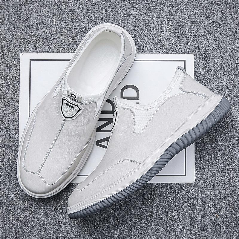 2025 Spring and Autumn New Men's Daily Casual Leather Shoes Men's Soft Leather Soft Sole Foot Sneakers Dad Shoes Since 10288