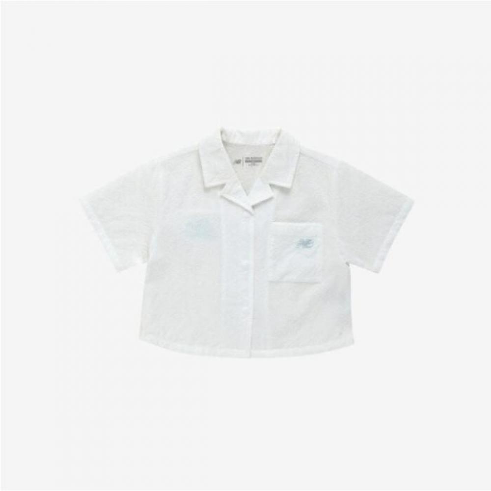 

New Balance Skys White New Balance Kids Rider Sheer Sucker Crop Shirt Nk9af2606g White (10)White/110