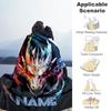 Fierce Dragon Customize Your Name Blanket Lightweight Personalized Blanket Soft & Cozy Throw For Office Office Chair Livingroom Sofa