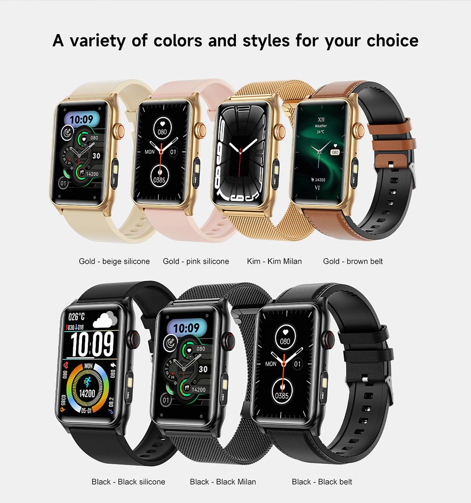 2025 New 1.57-inch 200 * 320 High-definition Touch Screen Heart Rate Monitoring LED Waterproof Fitness Couple Smart New Watch