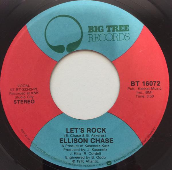 

7inch Record ELLISON CHASE Lets Rock BT16072 BIG TREE RECORD 1976 US SoulFunk Used