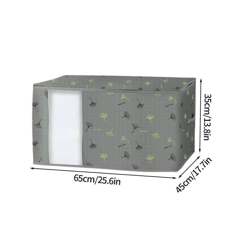 Geantă mare de depozitare haine din material netesut, pliabilă, pentru dulap, pătură, quilt, haine, protecție împotriva prafului, organizare, economisire spațiu, cutie de depozitare