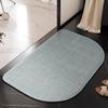 Linen Rectangular Circular Bath Mat Absorbent Bathroom Rug Non Slip Floor Mat Entrance Doormat for Bedroom Living Room 60x90cm
