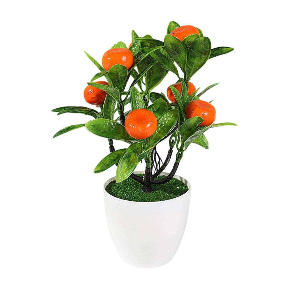 Lightweight Design Fruit Bonsai Artificial Bonsai Fake Potted Plant оранжевый