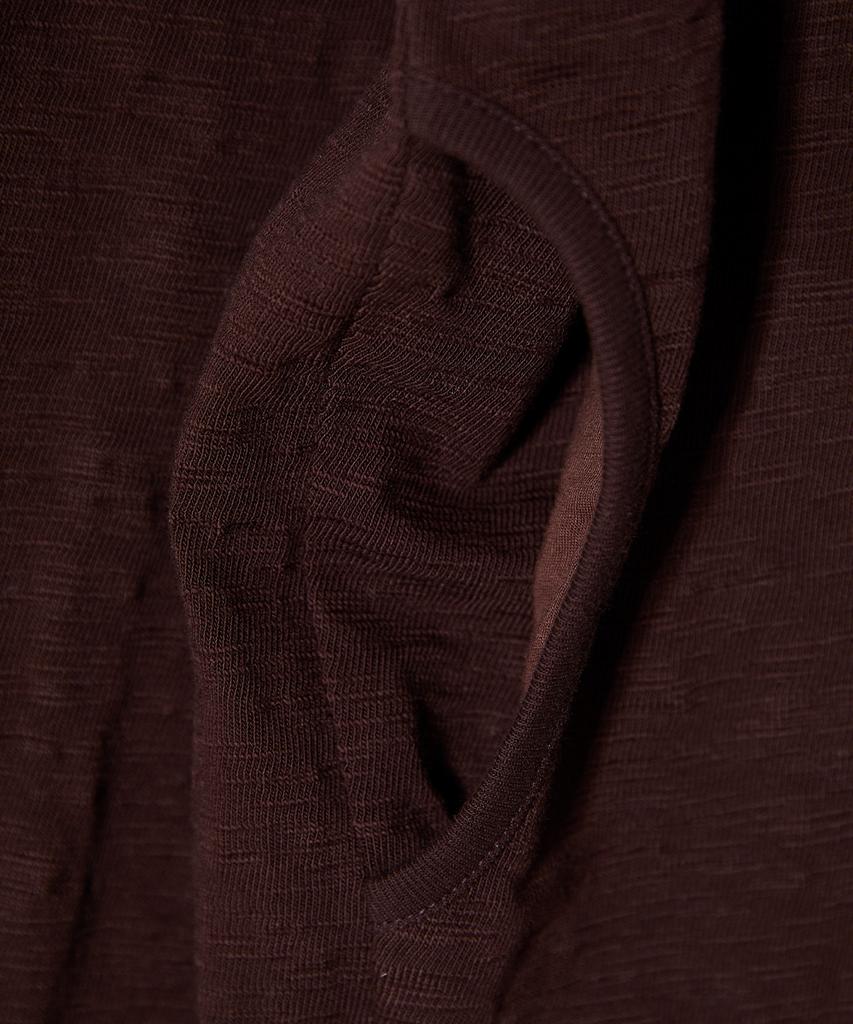 Horlisun Baxter Slub Zip Up Jacket Dark Brown