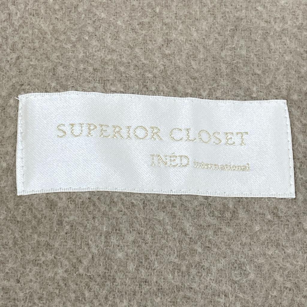 INED Brown Wool Chesterfield Coat Coat 7 beigeUsed