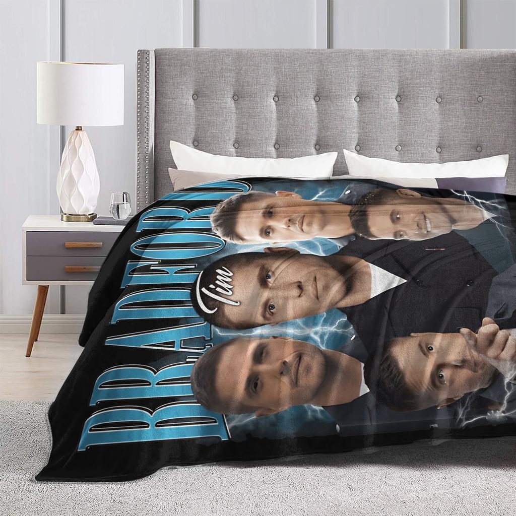 Warm Soft BlanketKids Camping Tim B-Bradford Throw Blanket Flannel Bedspread For Bedroom Funny Sofa Bed Cover
