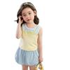 LUSON Baby Girls' Faux Two-Piece Sleeveless Color-Block Vest