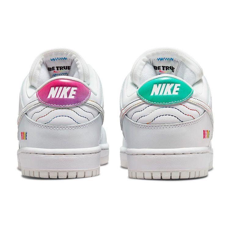 Кроссовки унисекс Nike Dunk Low SB Be True White Summit-White Rainbow DR4876-100 40.5 — фото 5