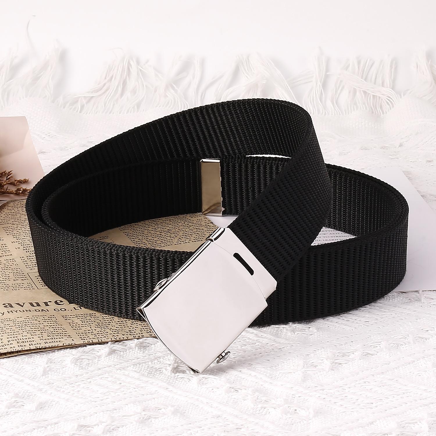 

24 Зимний мужской ремень Advanced Sense Military Training Iron Buckle Имитация нейлона Тактический ремень Простой ремень для мужчин Модные мужчины 130cm чёрный