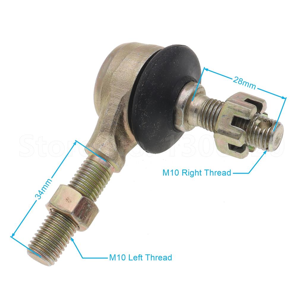 1Pcs Left/Right 19mm/22mm/28mm M10*M10 Joint Ball Head Tie Rod End for 50cc-110cc UTV ATV Quad Bike