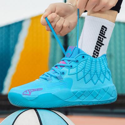 New Basketball Shoes Men's and Teenagers' High-top Mandarin Duck Combat Boots Are Actually Non-slip, Wear-resistant, Shock-absorbing, and Friction