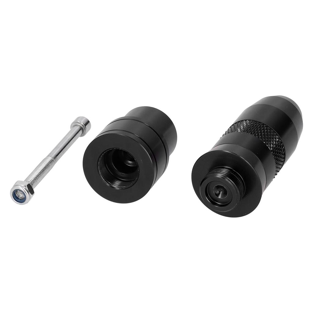 Motorcycle Exhaust Pipe Slider Aluminum Alloy Anti Falling Guard Protector (Black )