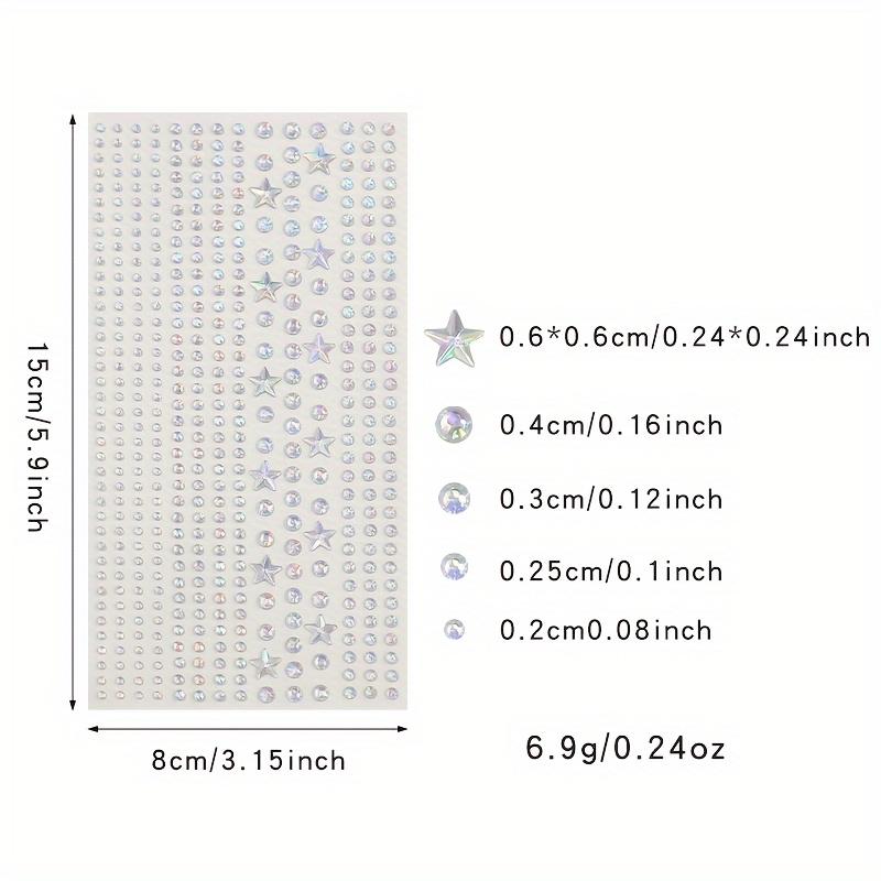 Sparkling Star Shaped Acrylic Rhinestone Face Stickers 1pc, Perfect for Parties & Stage Festivals