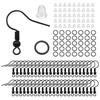 DIY Jewelry Kit: 100-Pc Earring Hooks, Single Loop, Large Hooks, 4mm Earplugs