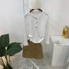 C S In The Room Women CuCkoo BuTTon Round neCk Long Sleeve T ShirT 4Color