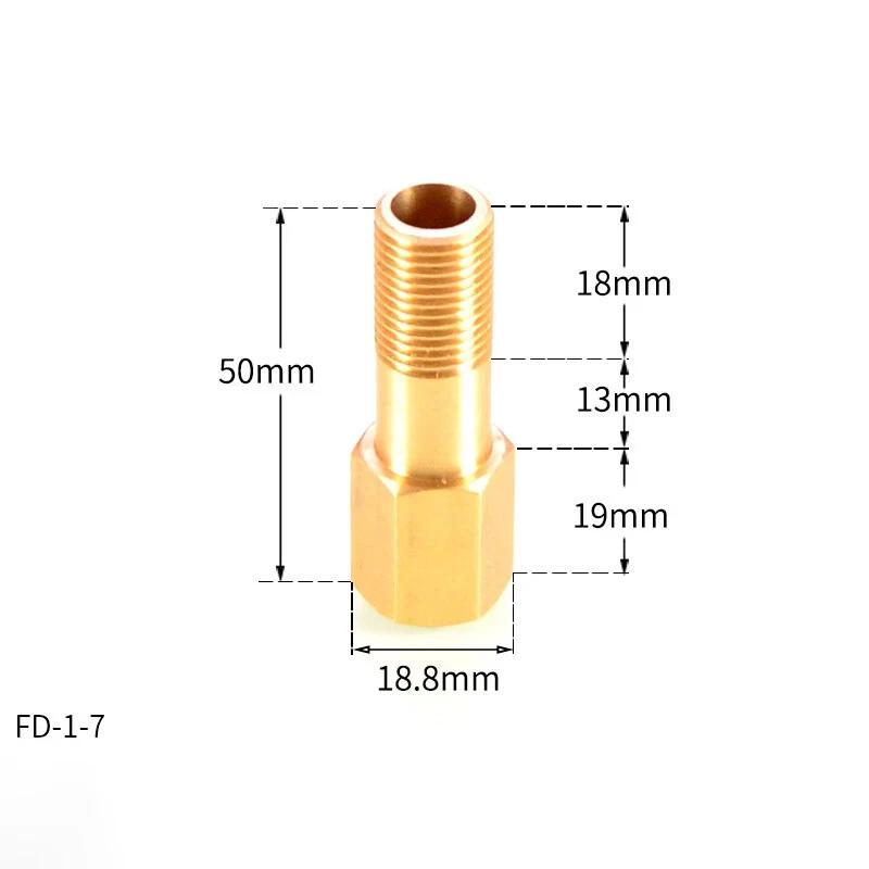 1/2/5/10pcs 1/8" 1/4" 3/8" Male To Female Brass BSP Thread Extension Connectors Pipe FittingLength 50/75/100/110/125/150mm