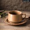 De Ou Xing Guang Retro Ceramic Coffee Cup and Saucer Set